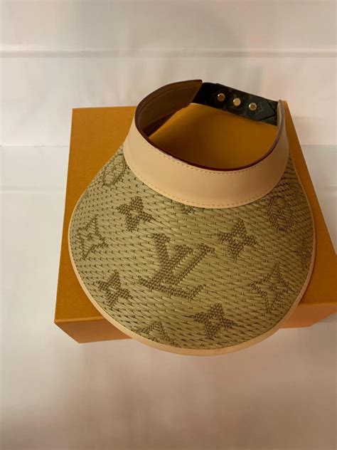 lv visor|Lv straw visor.